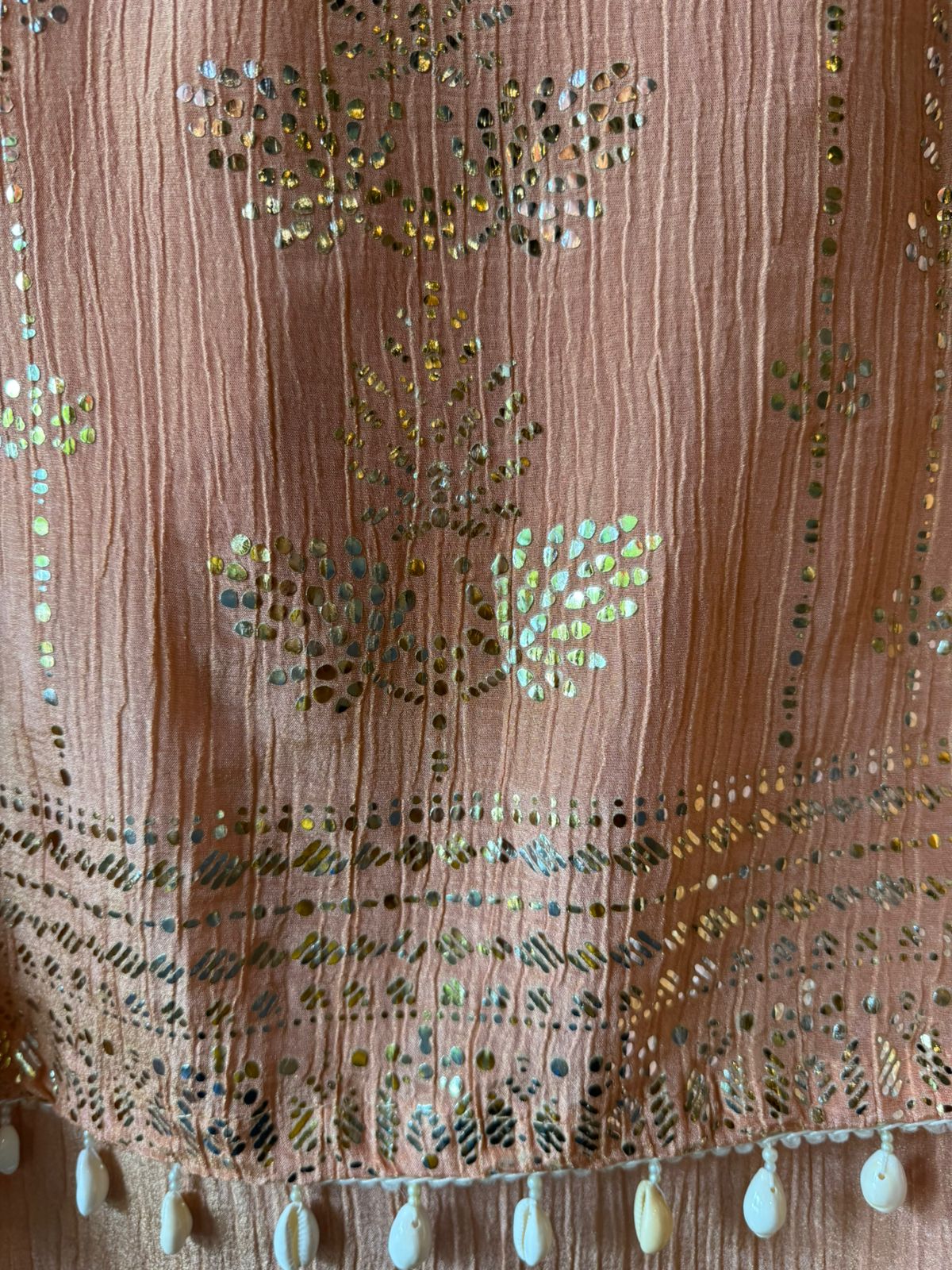 Pure crushed tissue Unstitched Kurta