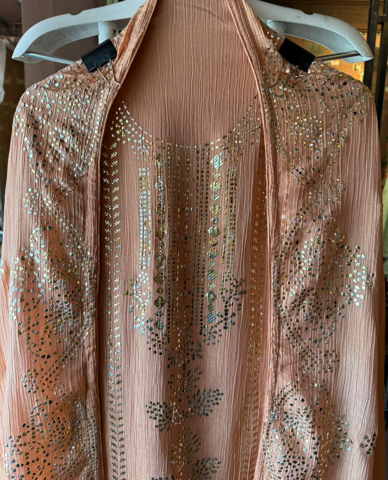 Pure crushed tissue Unstitched Kurta