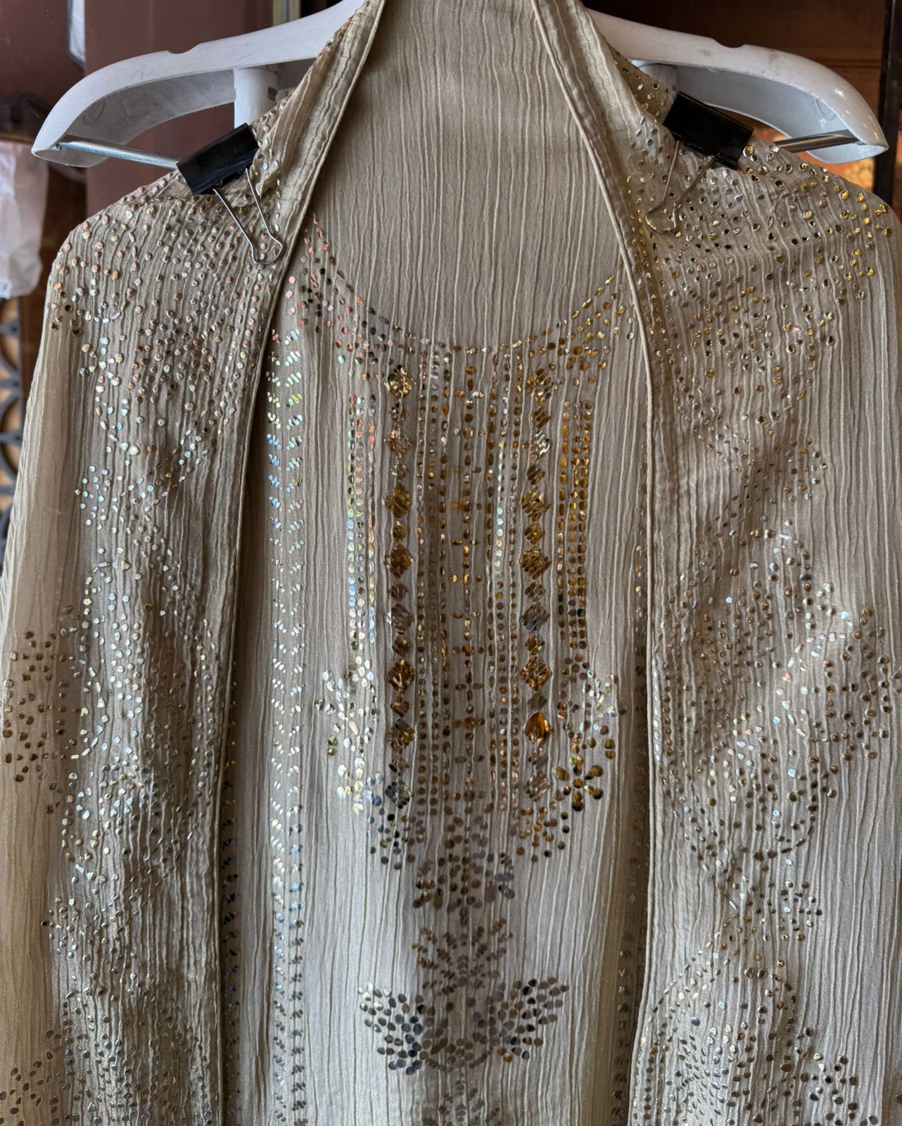 Pure crushed tissue Unstitched Kurta