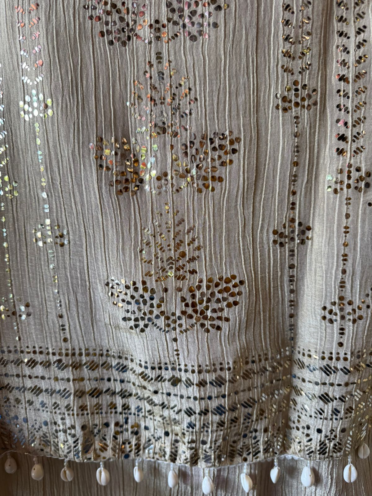 Pure crushed tissue Unstitched Kurta