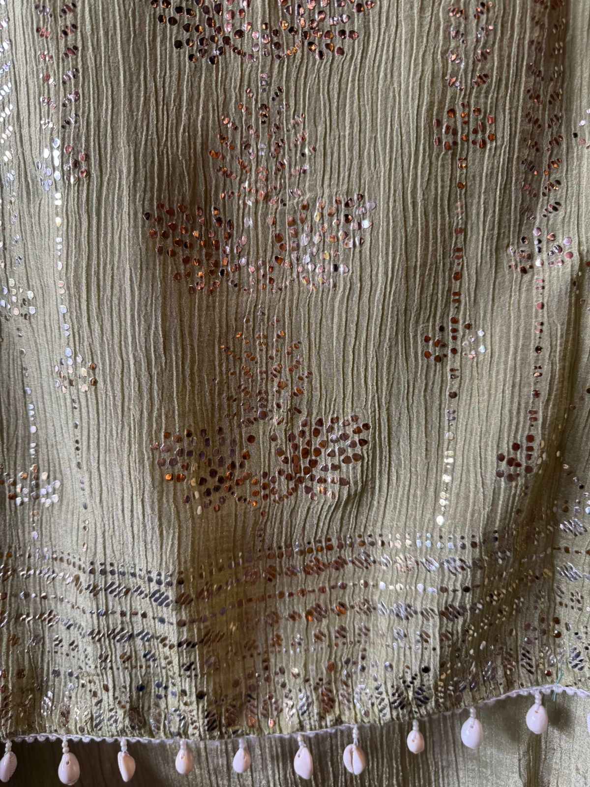 Pure crushed tissue Unstitched Kurta