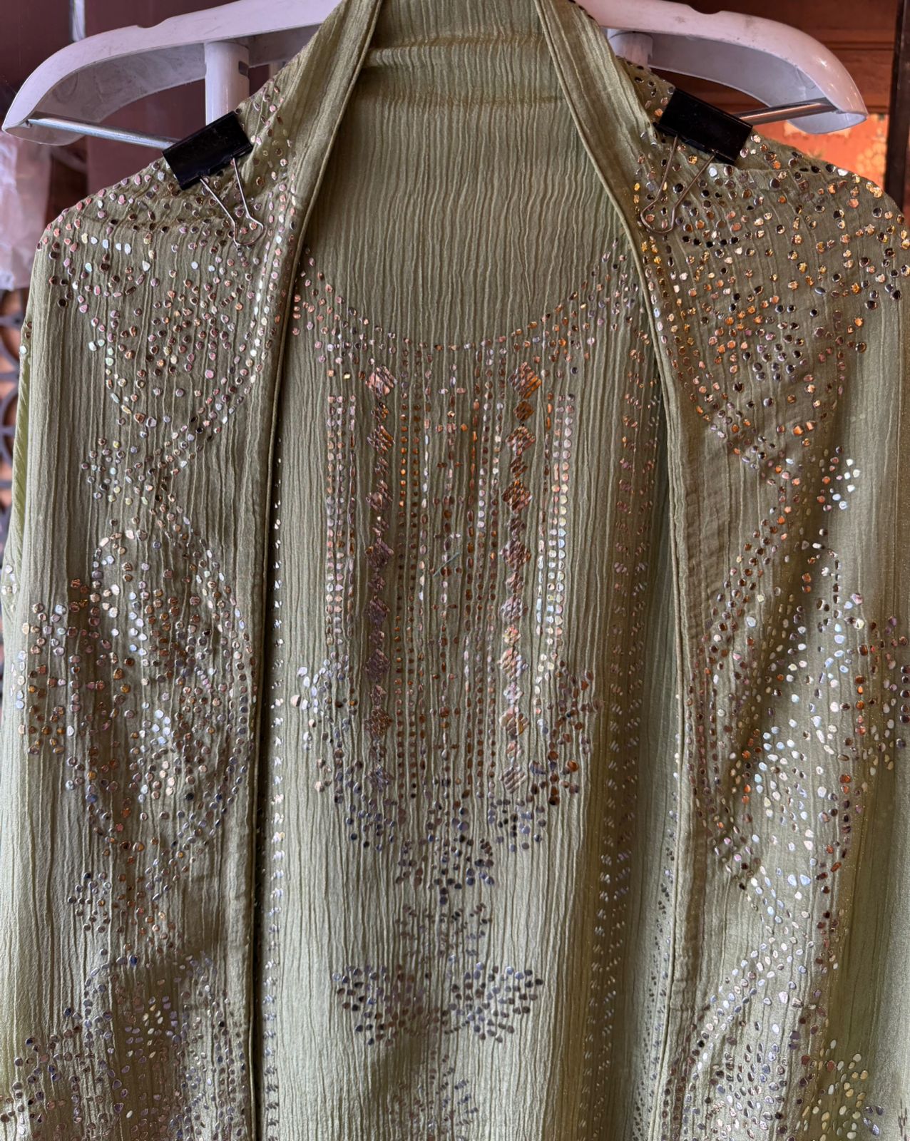 Pure crushed tissue Unstitched Kurta