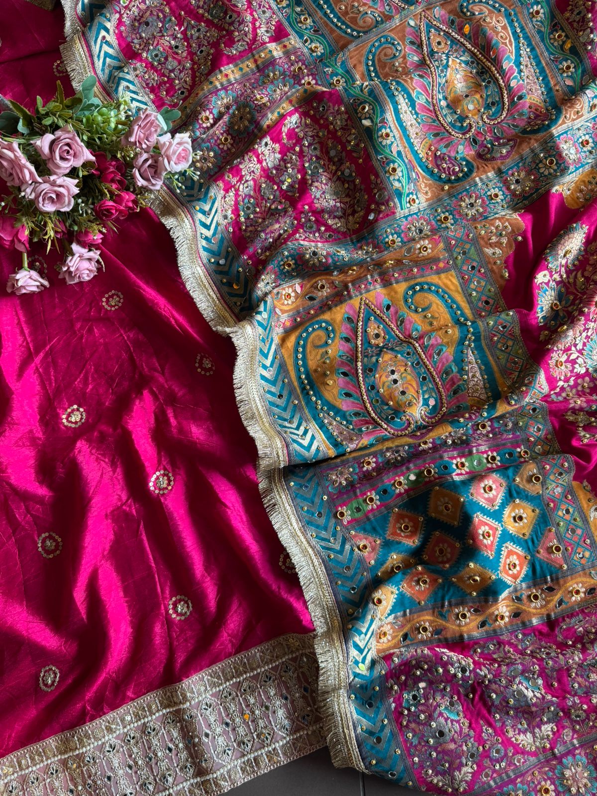 Raw Silk unstitched Shirt