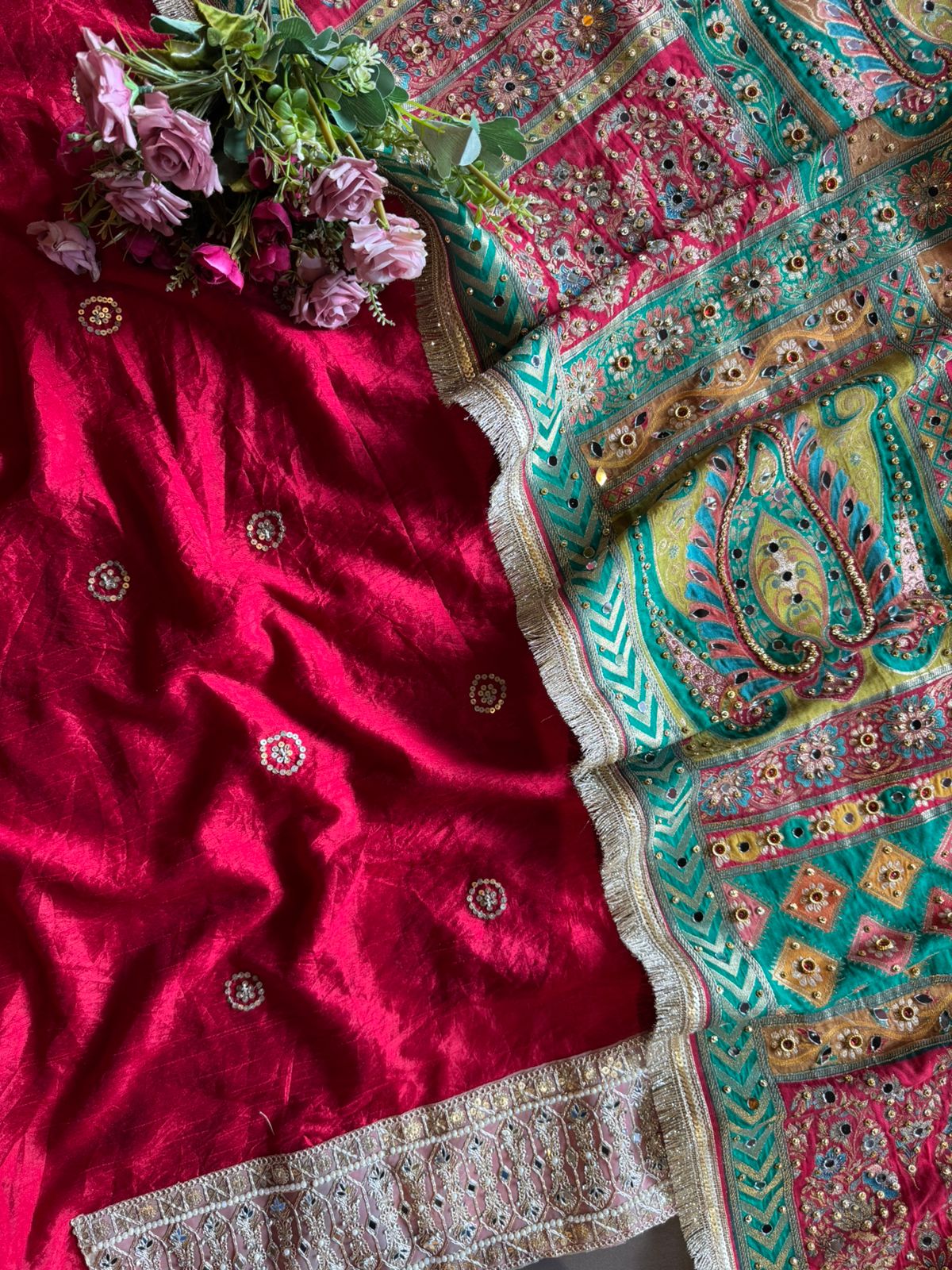 Raw Silk unstitched Shirt