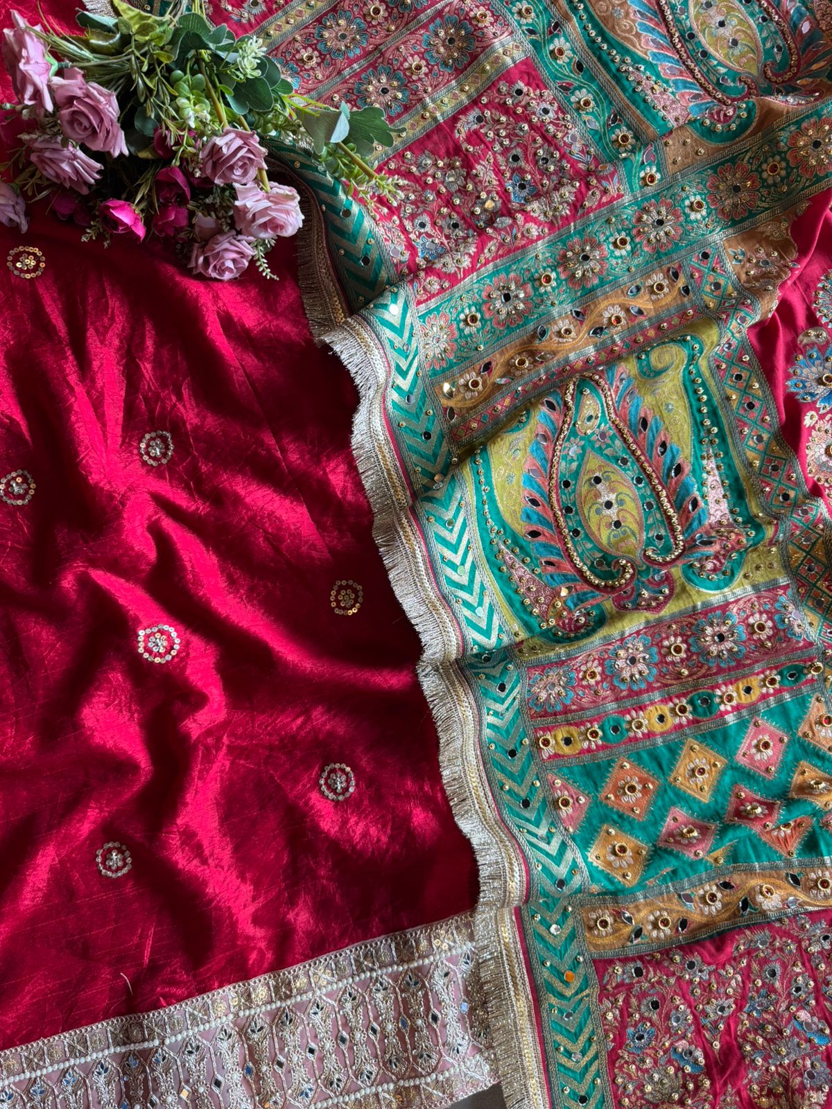 Raw Silk unstitched Shirt