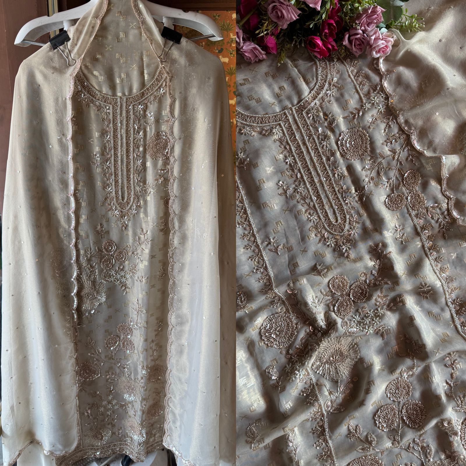 Soft shimmer tissue shirt