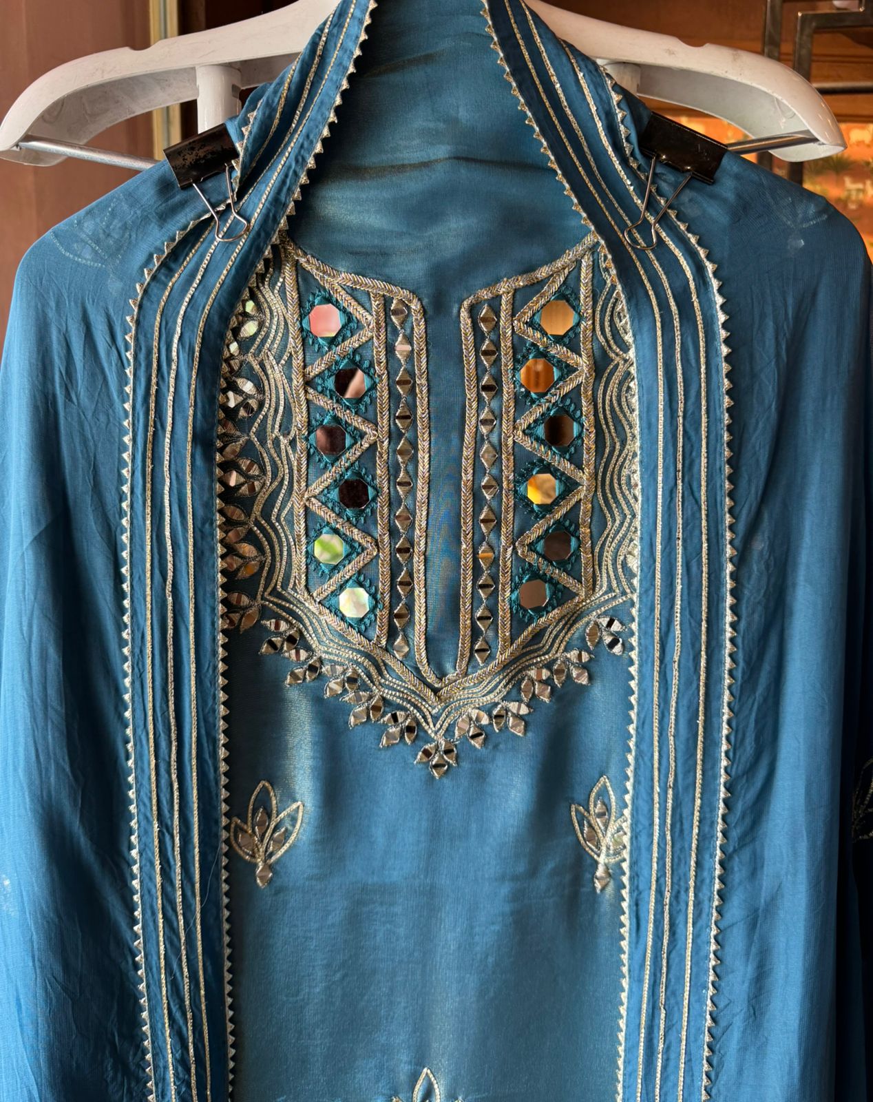 Soft tissue  unstitched full size kurta