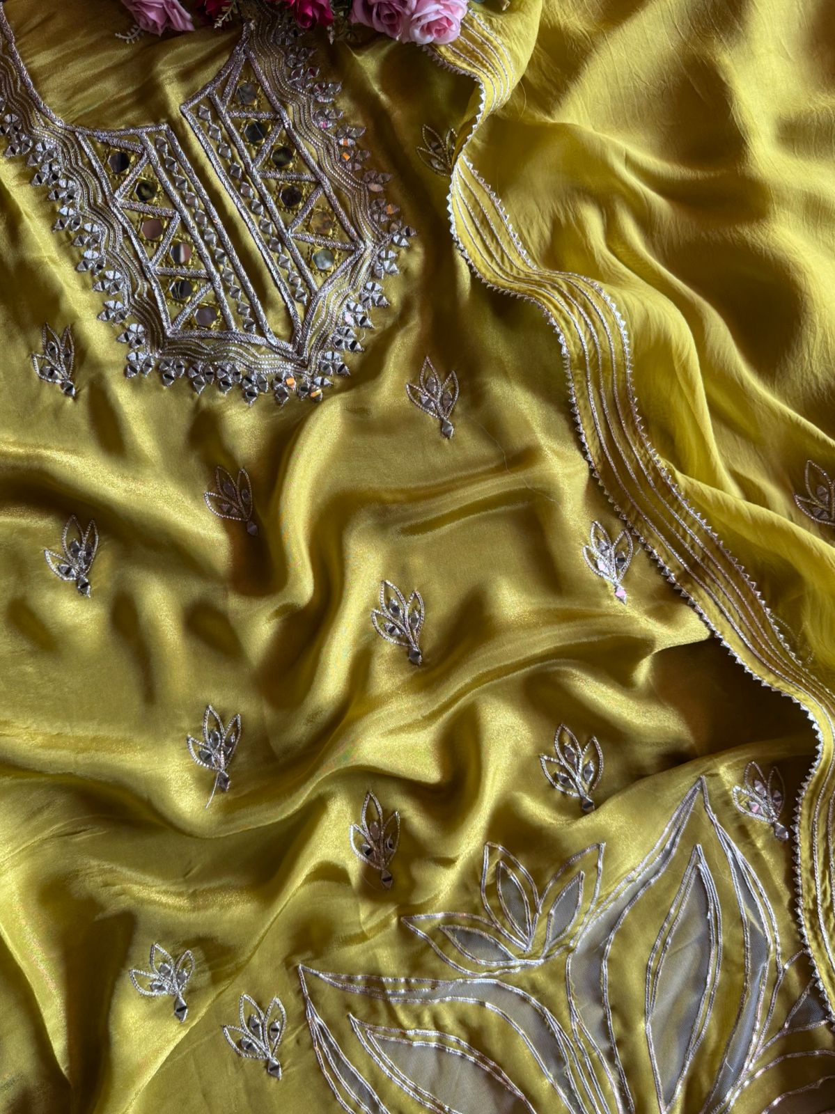 Soft tissue  unstitched full size kurta