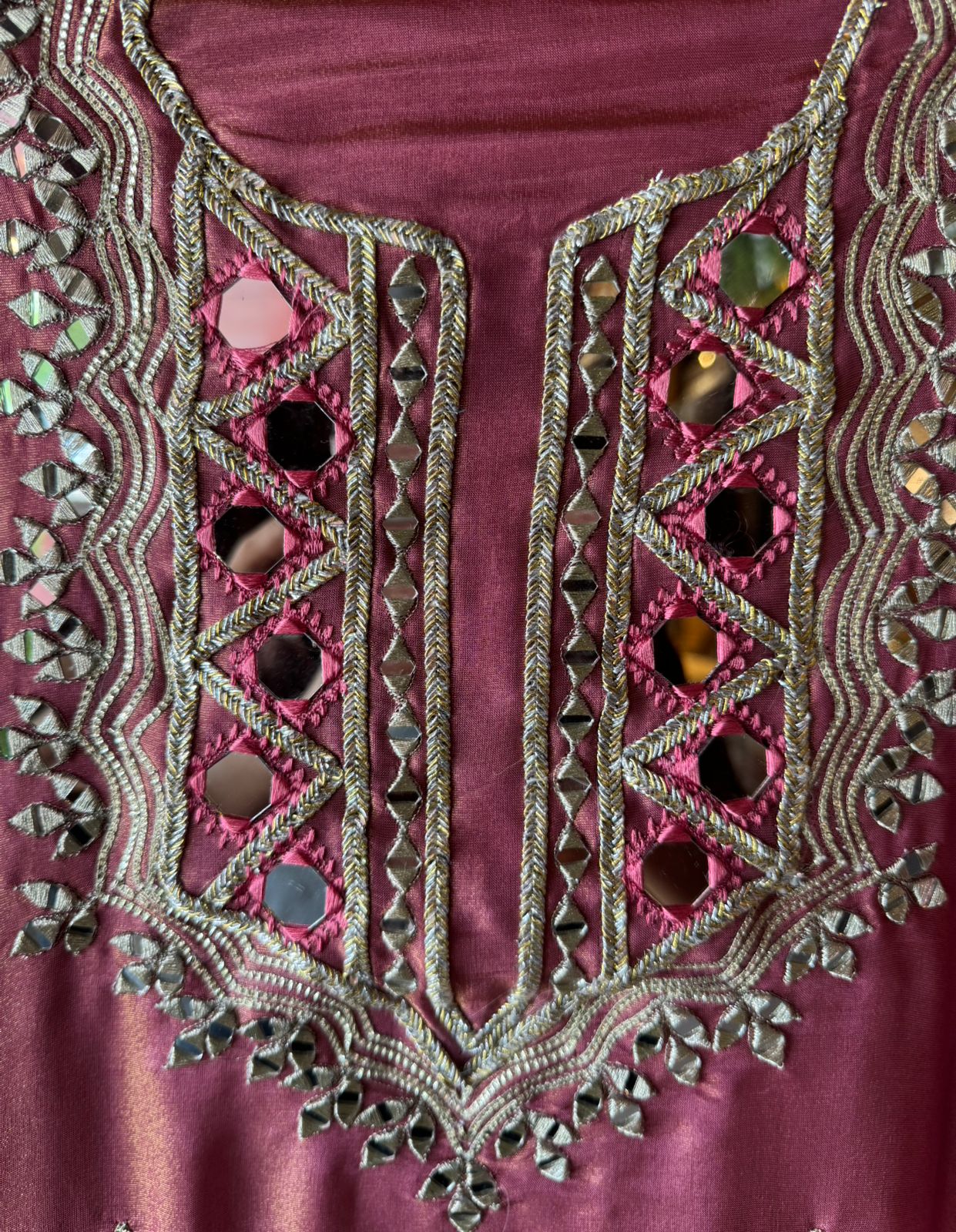 Soft tissue  unstitched full size kurta