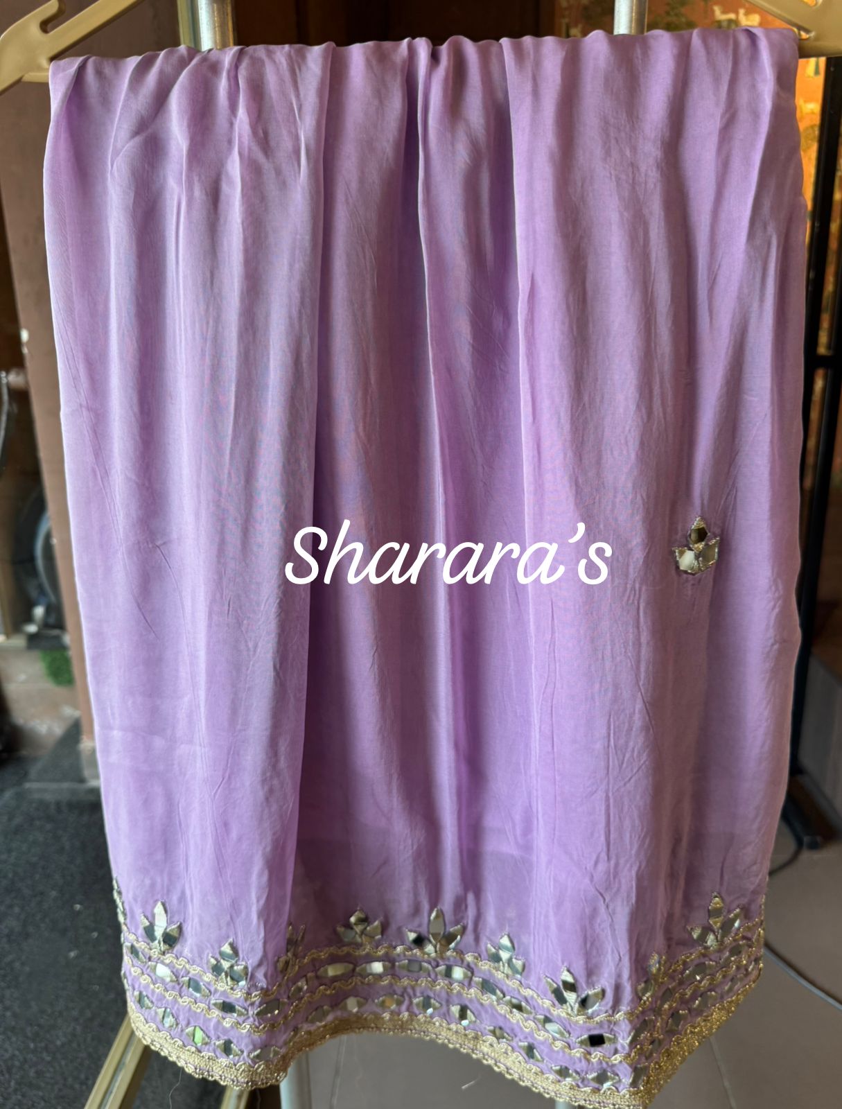 Soft organza  stitched kaaftan set