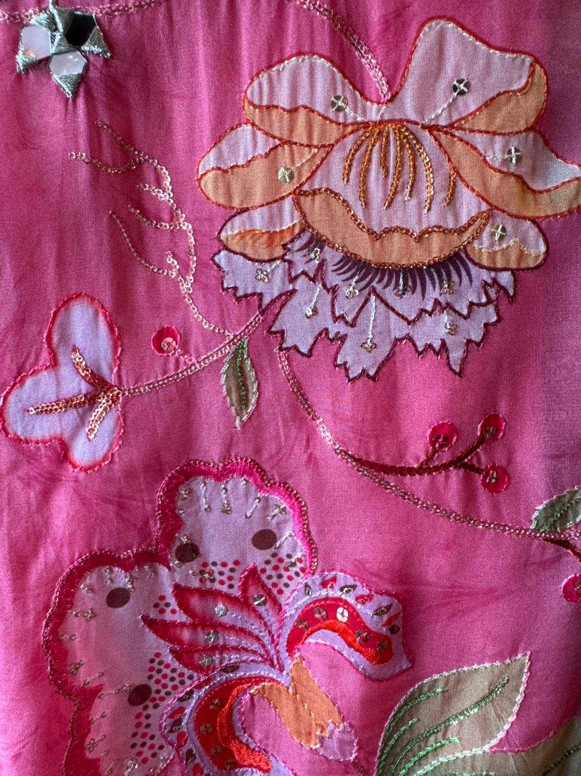 Soft organza  stitched kaaftan set