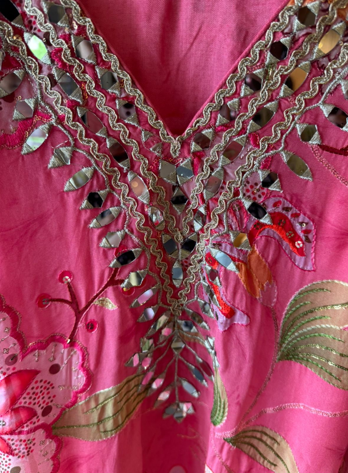 Soft organza  stitched kaaftan set