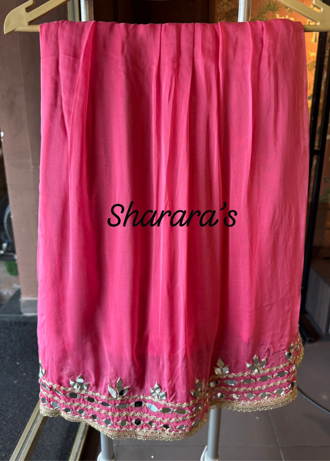 Soft organza  stitched kaaftan set