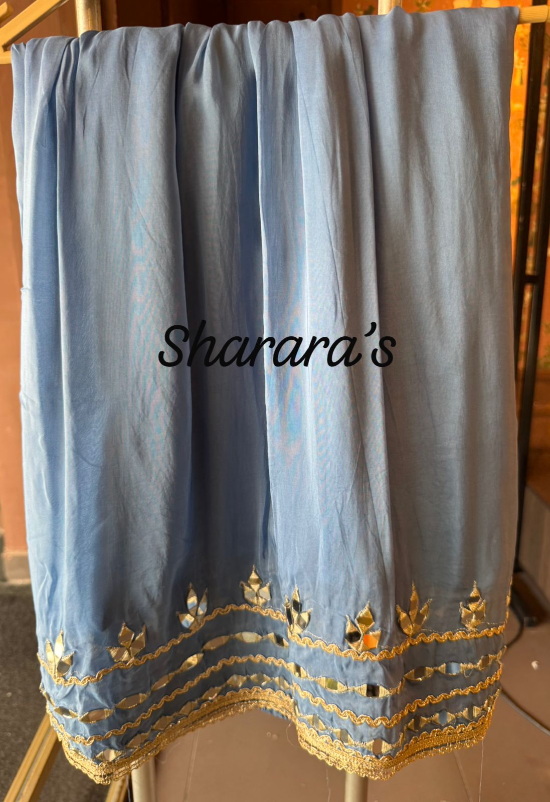 Soft organza  stitched kaaftan set