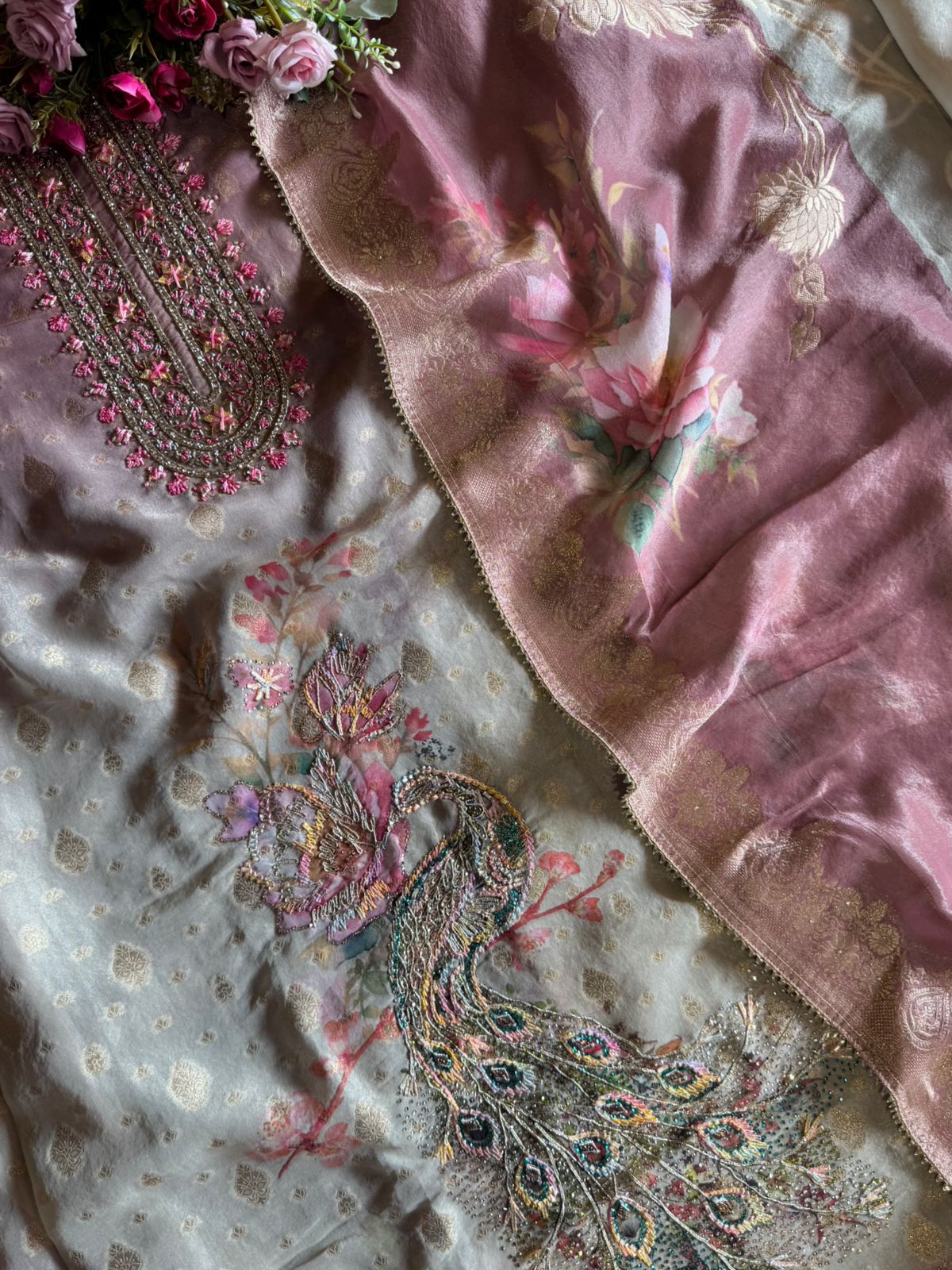 Ombré shaded tissue shirt