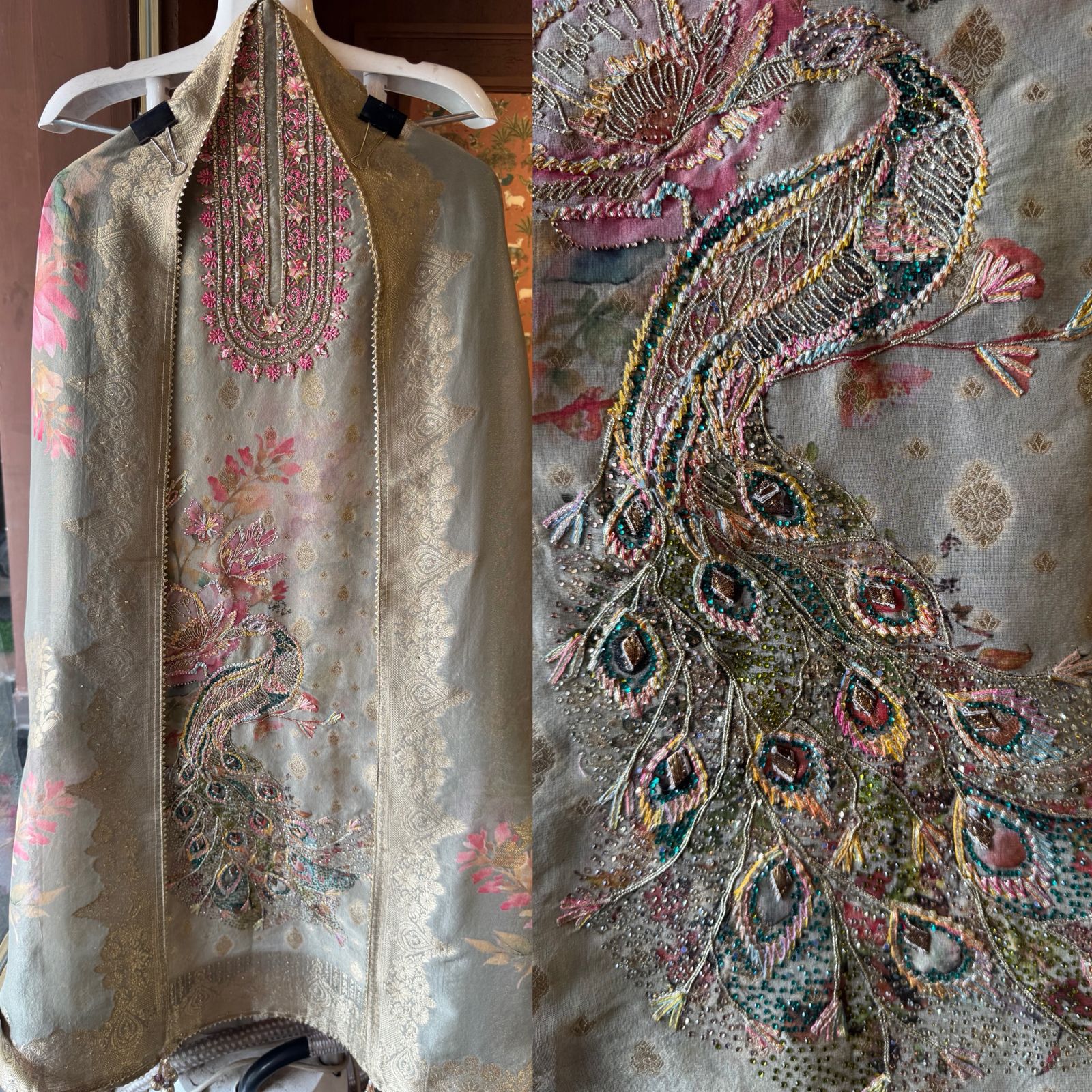 Ombré shaded tissue shirt