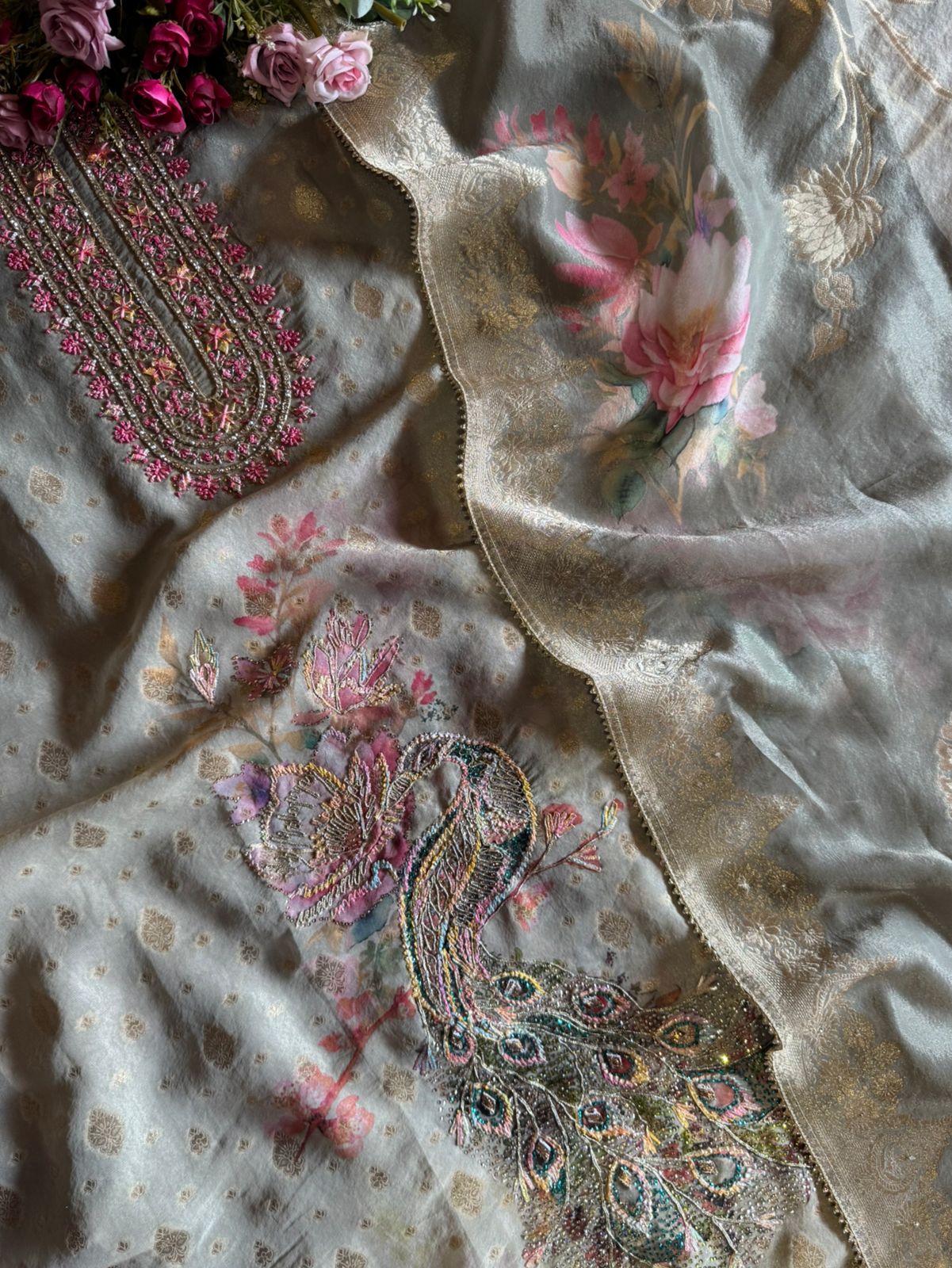 Ombré shaded tissue shirt