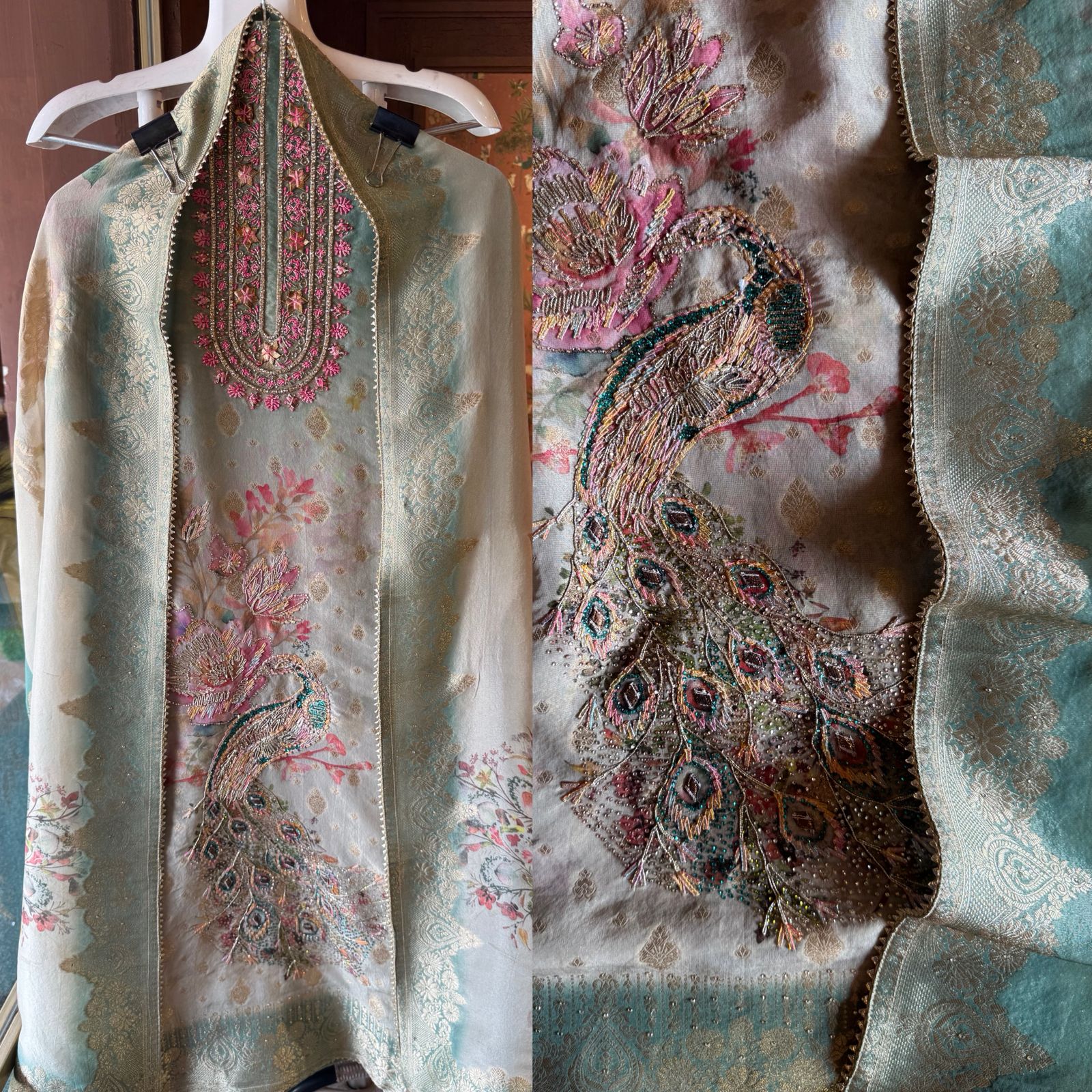 Ombré shaded tissue shirt