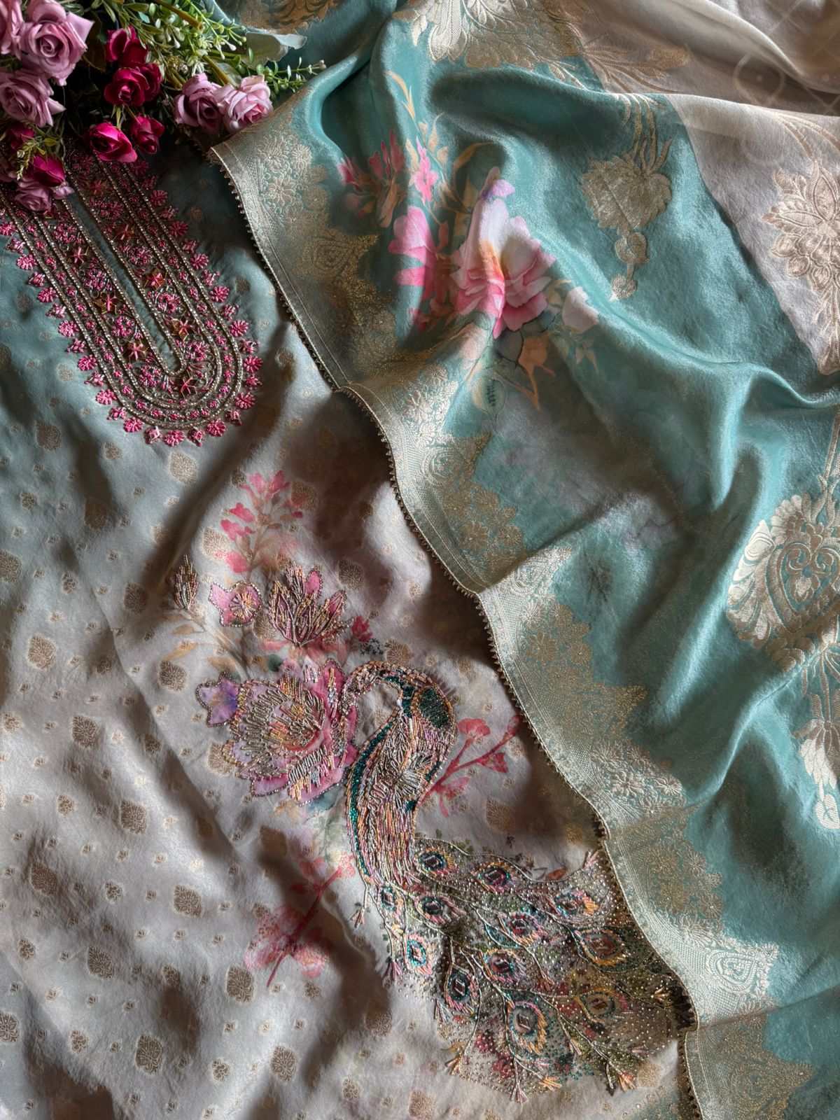 Ombré shaded tissue shirt