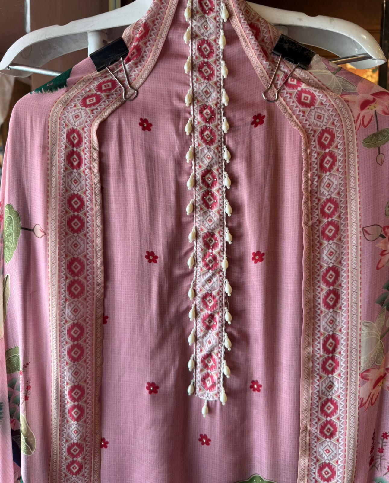 Satin silk  Unstitched Shirt