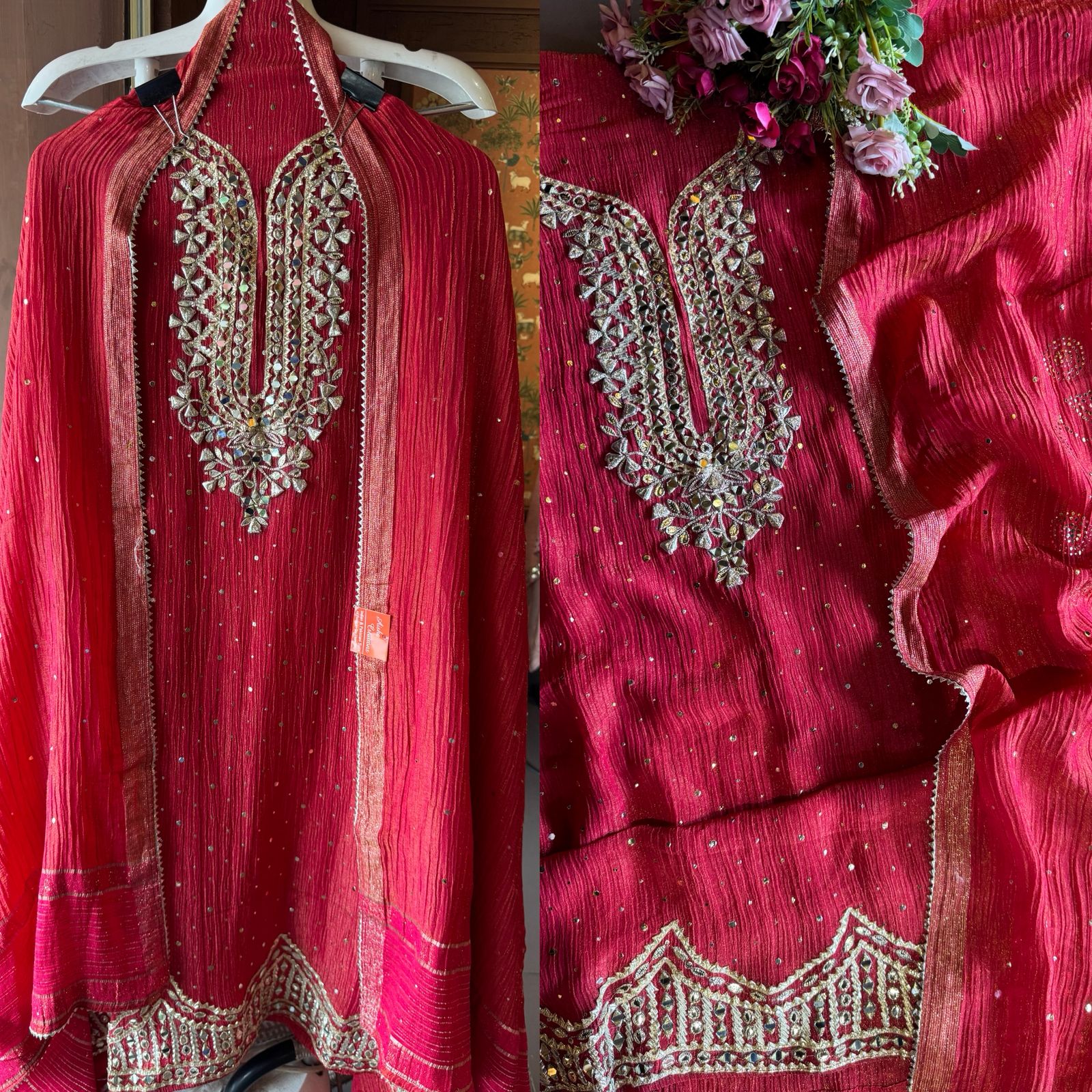 Crushed tissue unstitched shirt