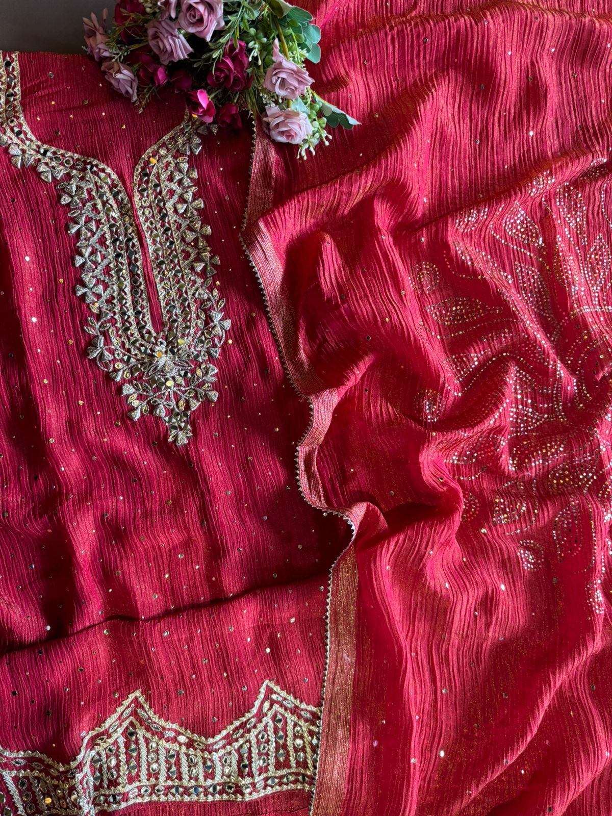 Crushed tissue unstitched shirt