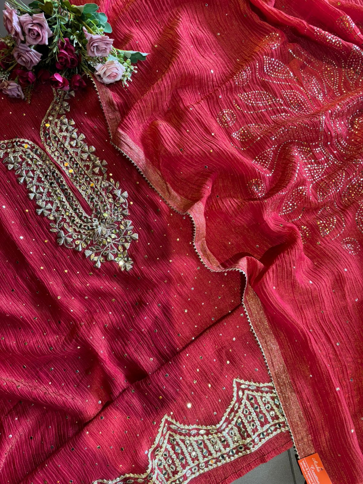 Crushed tissue unstitched shirt