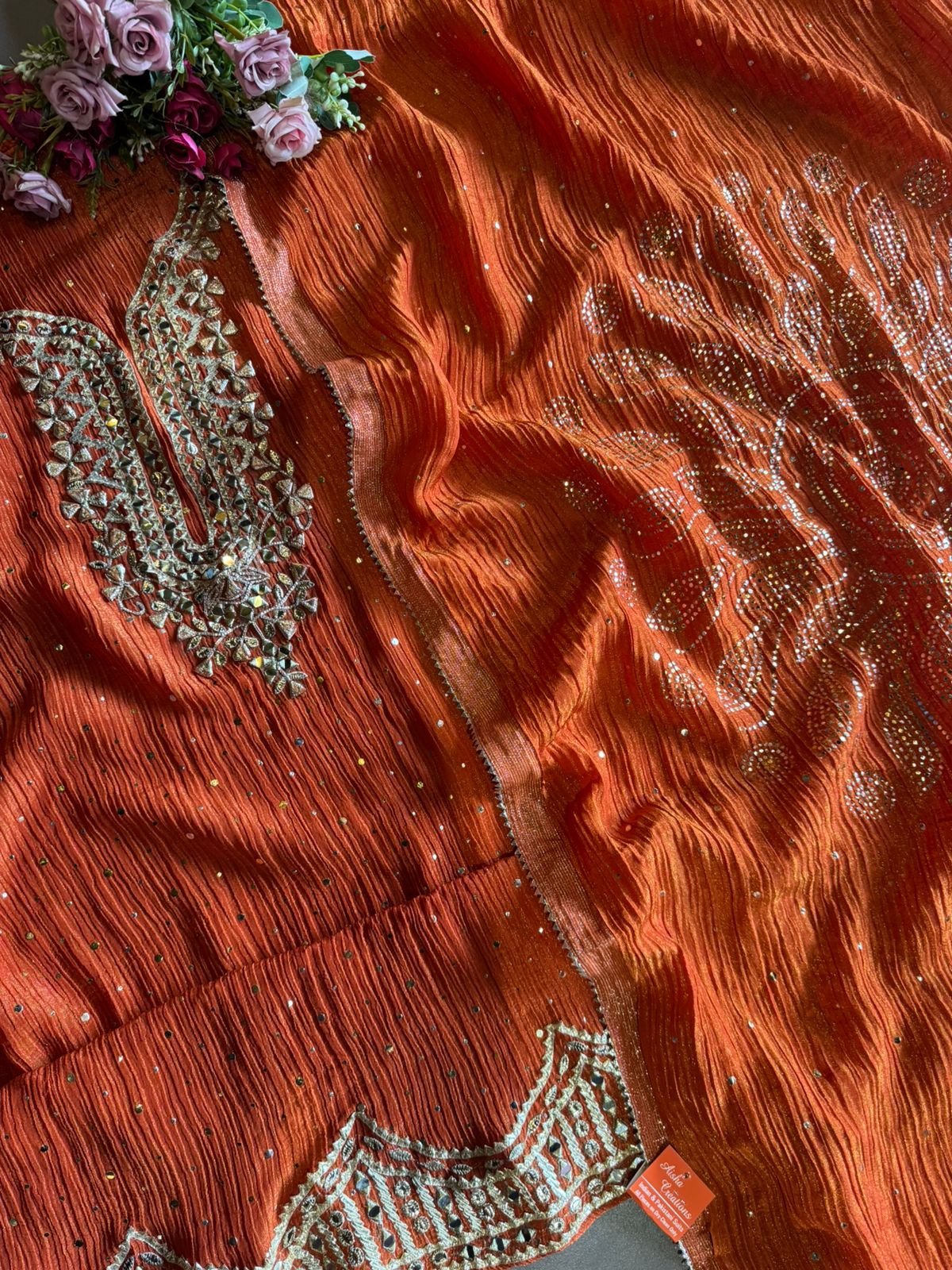 Crushed tissue unstitched shirt