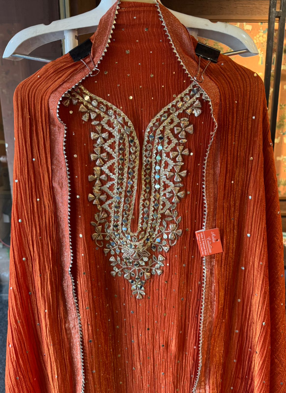 Crushed tissue unstitched shirt