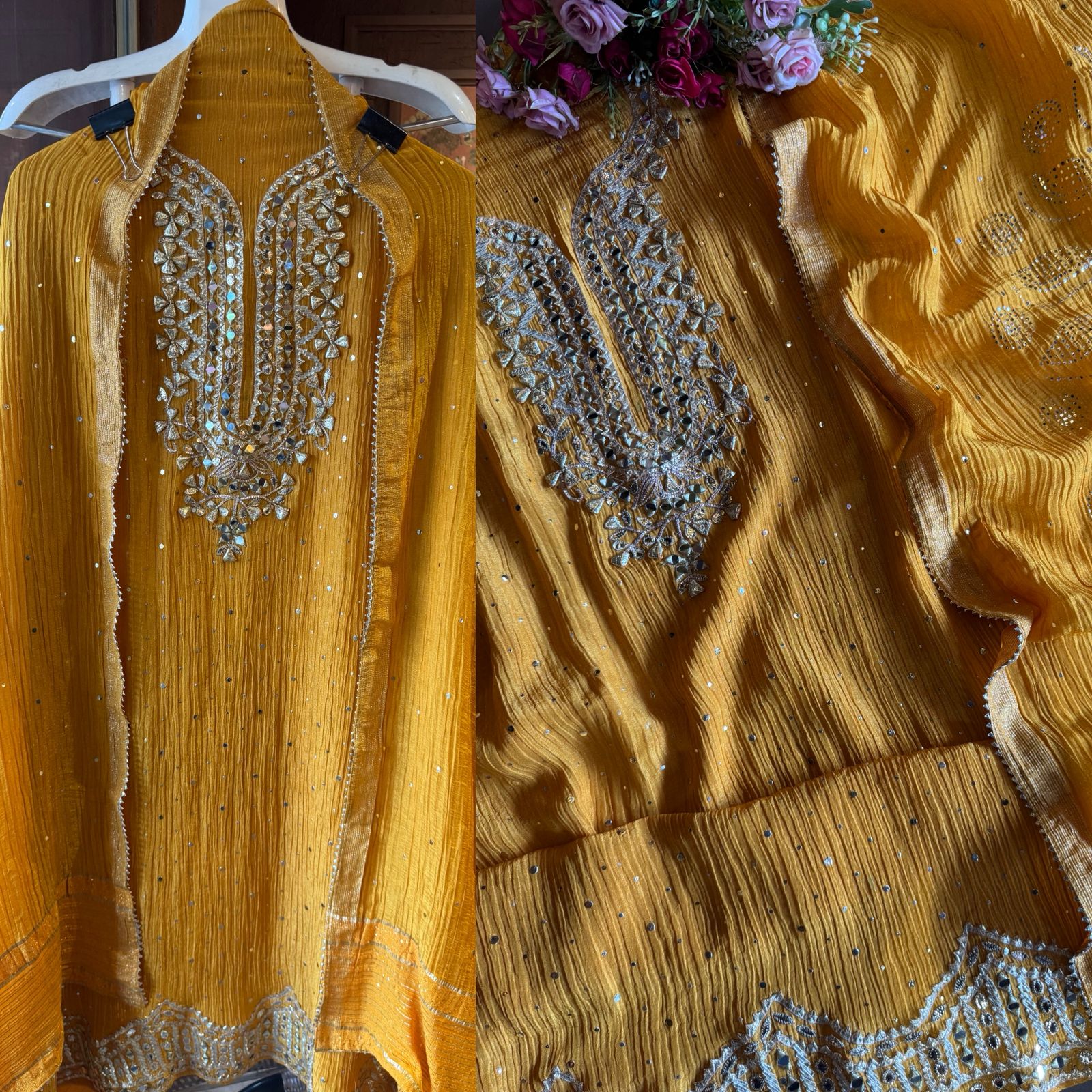 Crushed tissue unstitched shirt