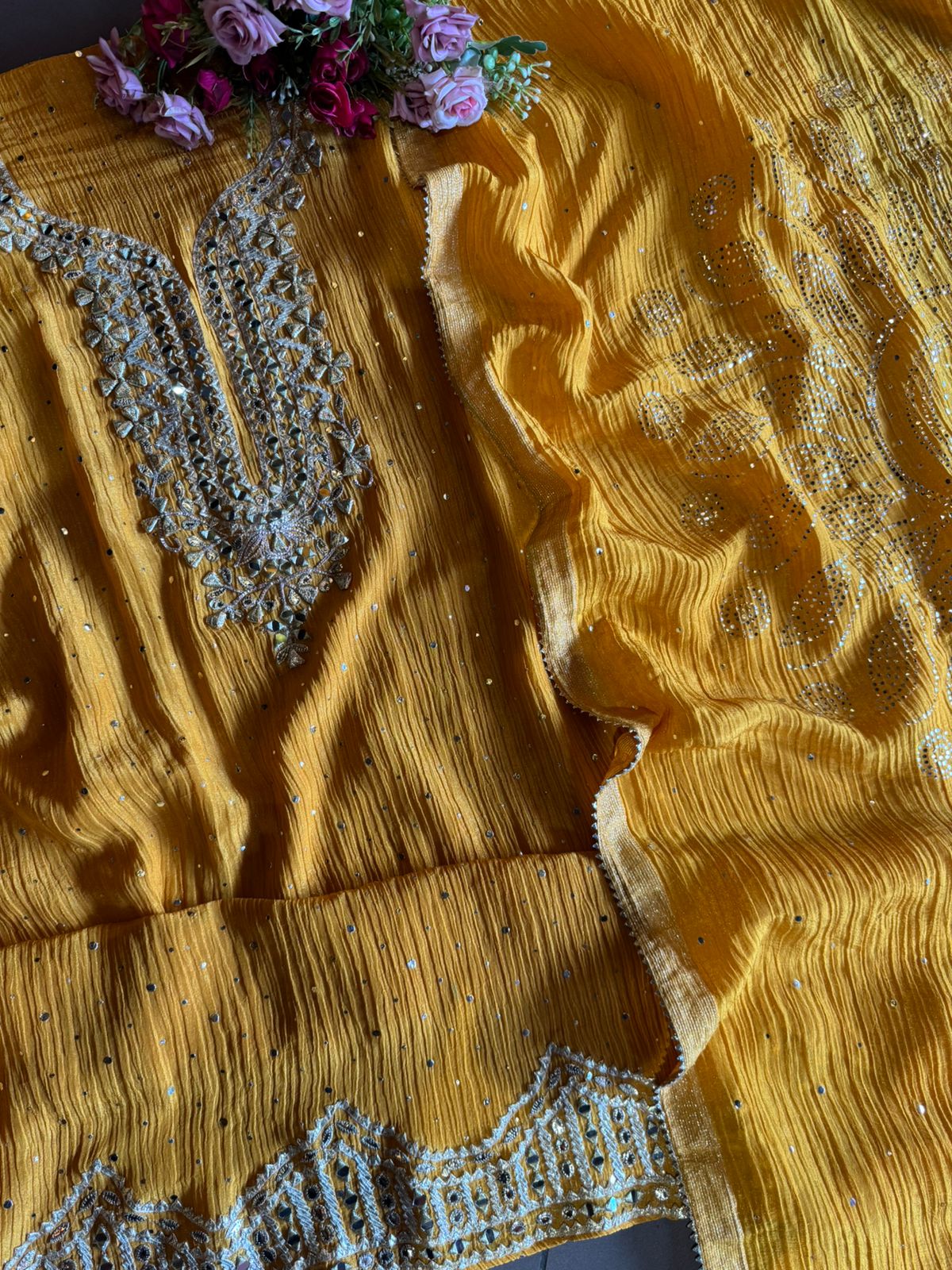 Crushed tissue unstitched shirt