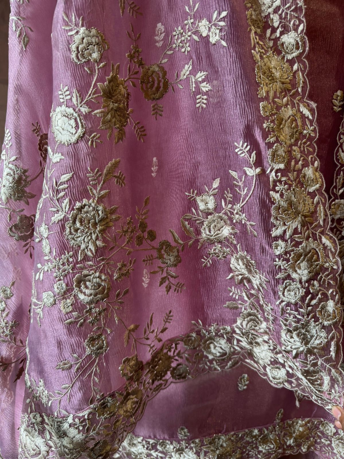 Crushed Soft Tissue Shirt Unstitched