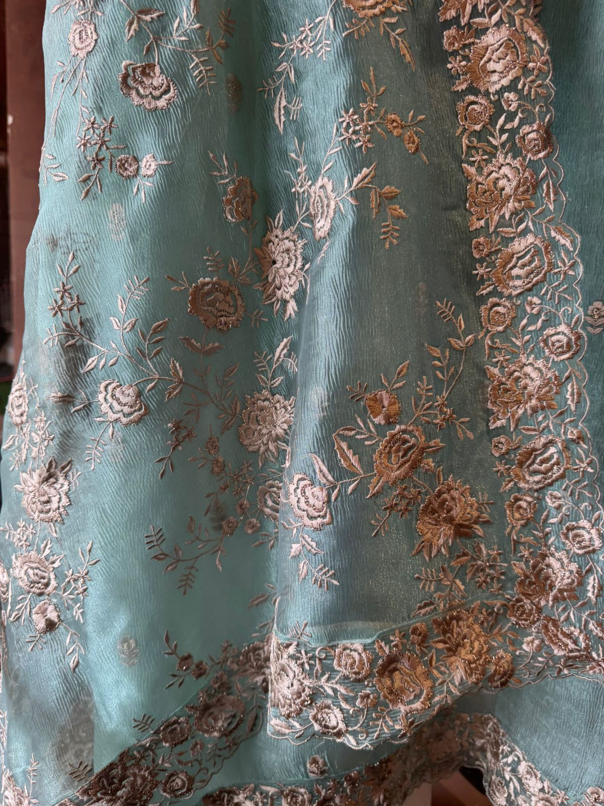 Crushed Soft Tissue Shirt Unstitched