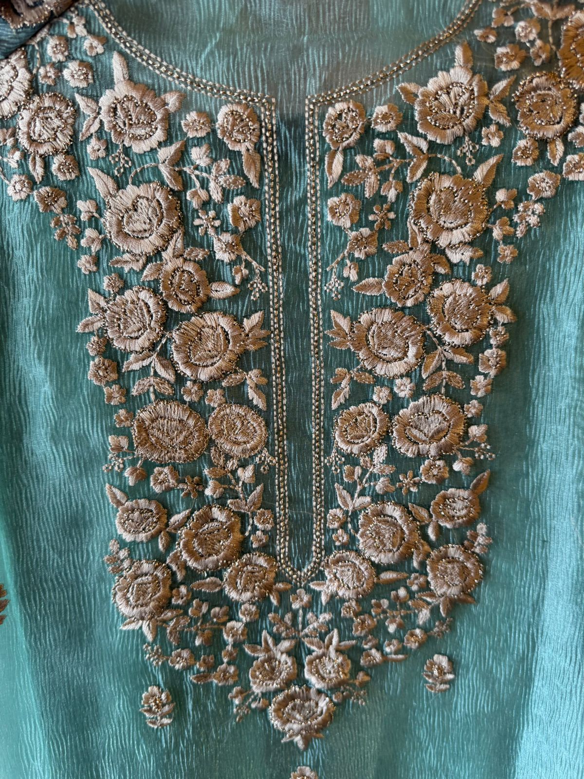 Crushed Soft Tissue Shirt Unstitched