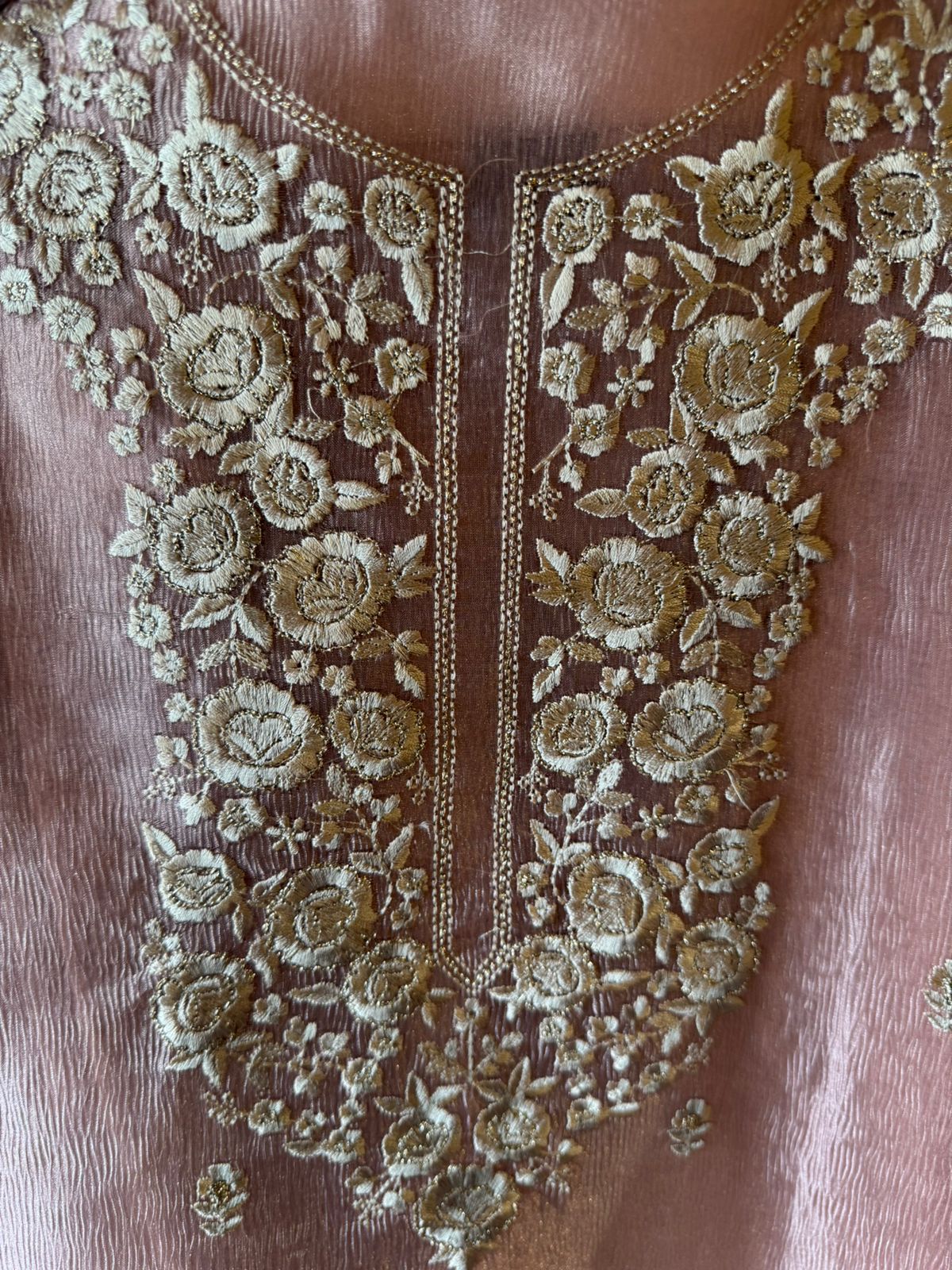 Crushed Soft Tissue Shirt Unstitched