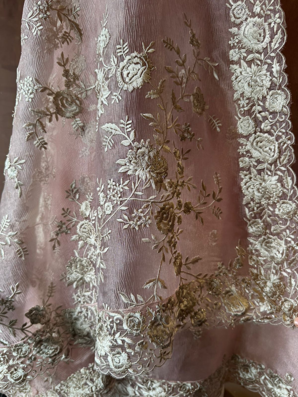 Crushed Soft Tissue Shirt Unstitched