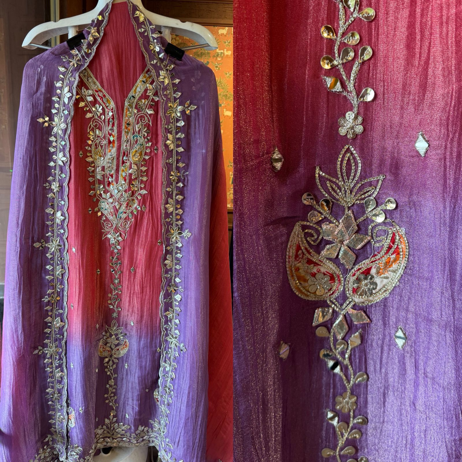 Crushed stretchable Tissue fabric