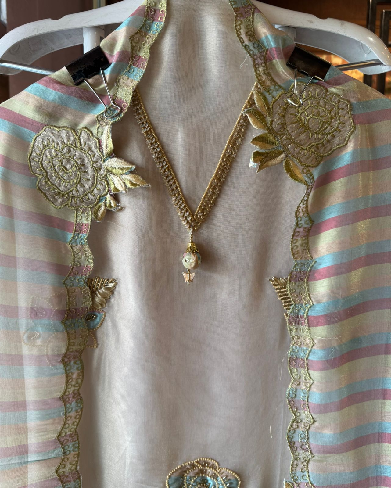 Organza Silk Unstitched Shirt