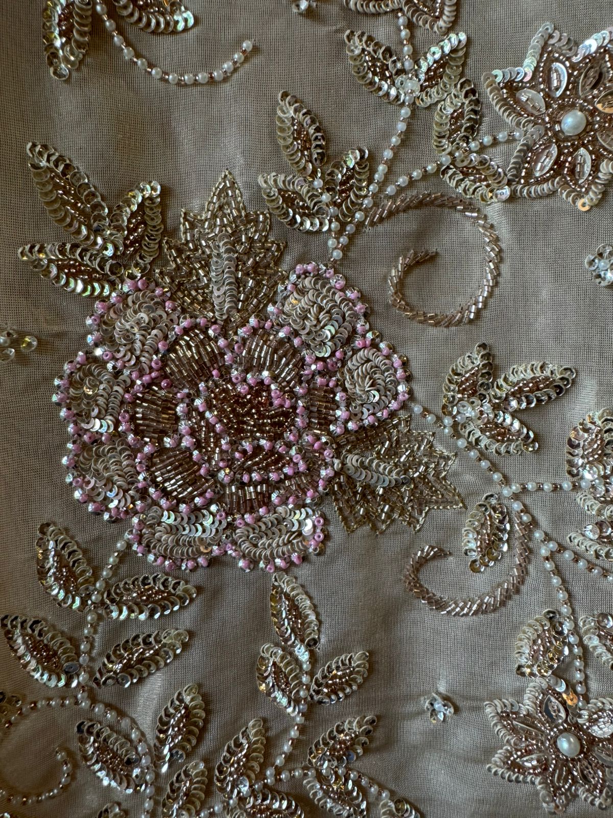 Soft ivory cream base on Shimmer tissue