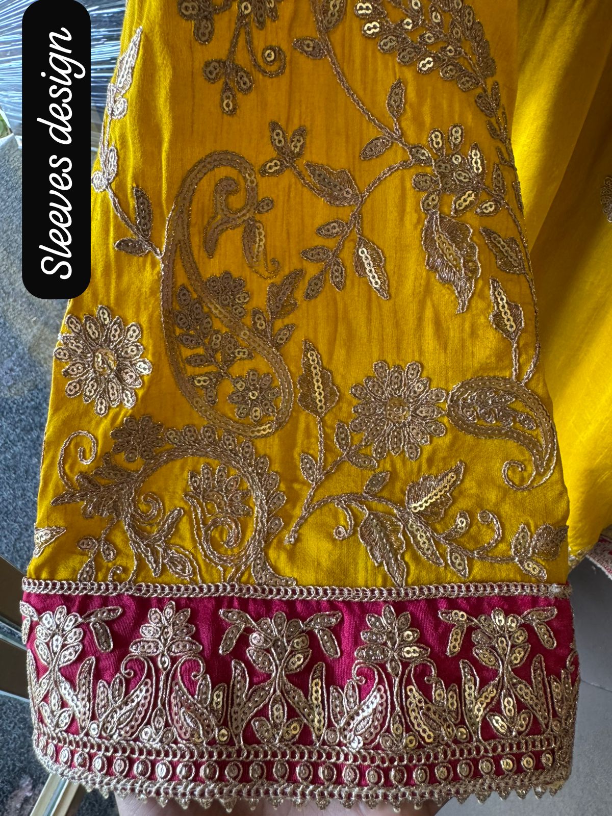 Pure 100% silk Kurta with Very beautiful Gold Zari