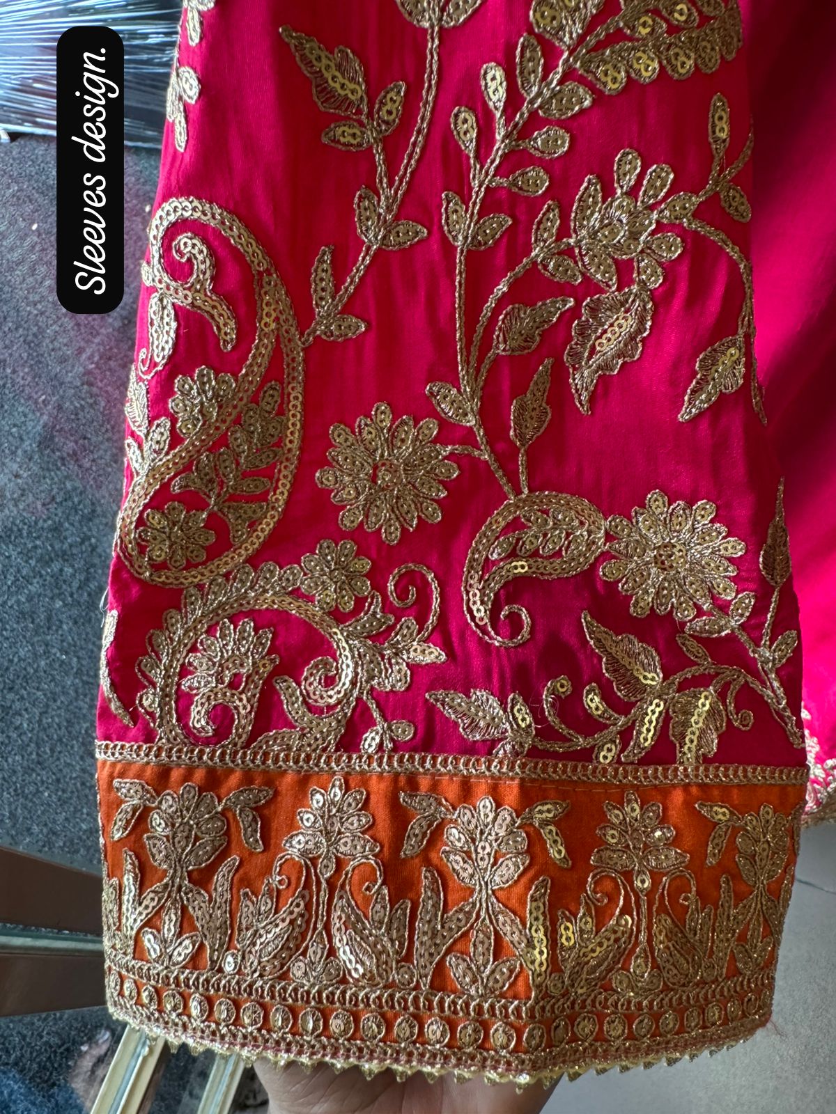 Pure 100% silk Kurta with Very beautiful Gold Zari