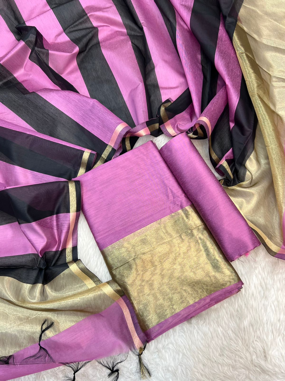 BANARASI COTTON WITH TISSUE BORDER SUITS COLLECTION