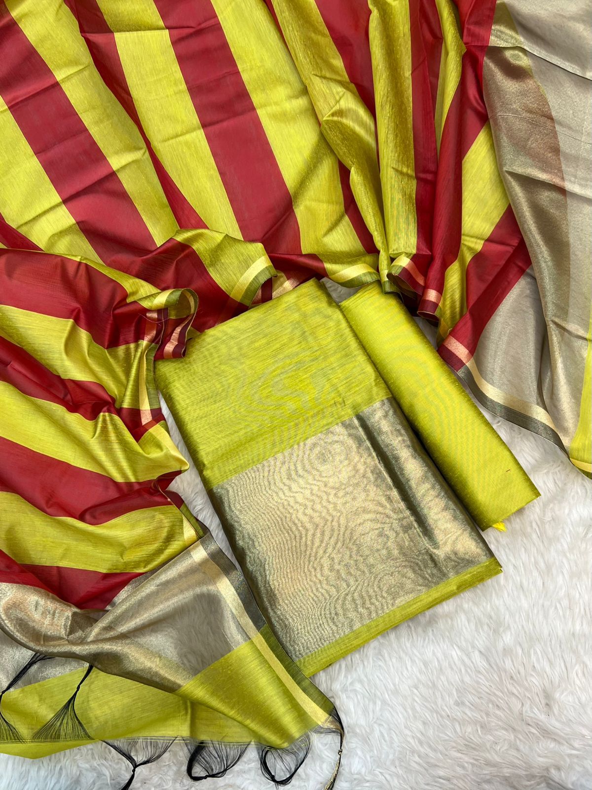 BANARASI COTTON WITH TISSUE BORDER SUITS COLLECTION