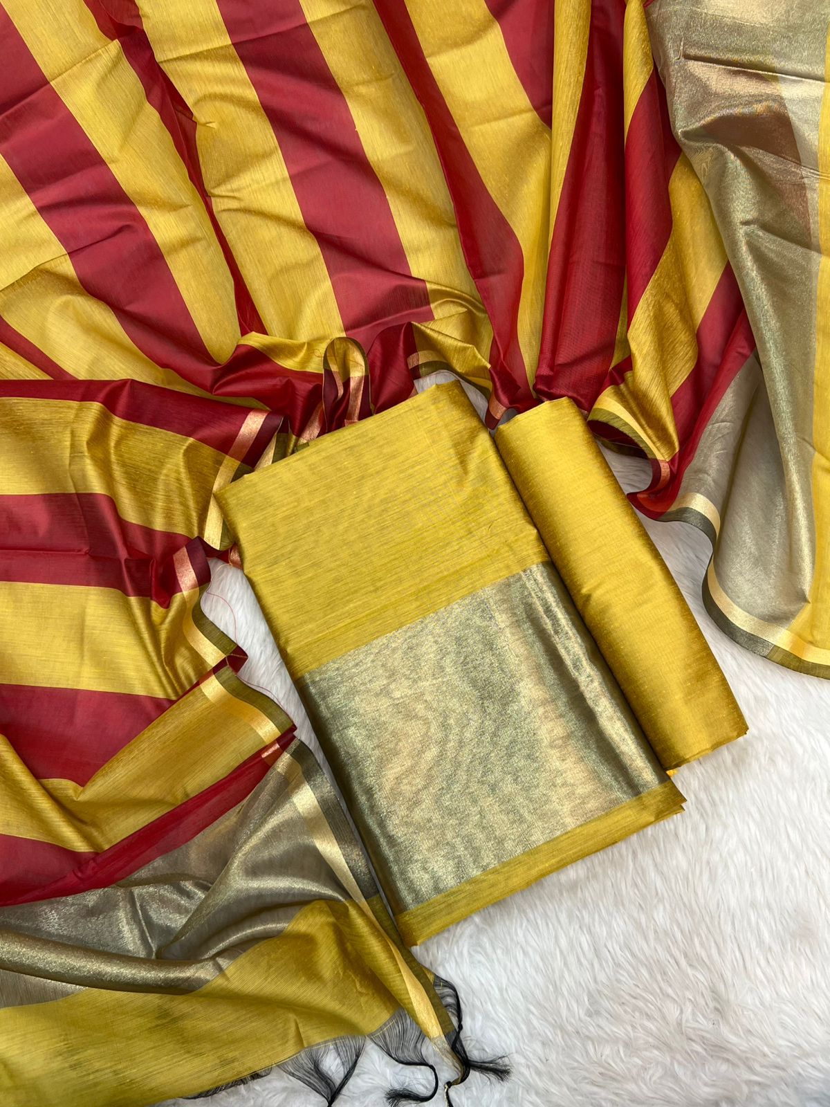 BANARASI COTTON WITH TISSUE BORDER SUITS COLLECTION