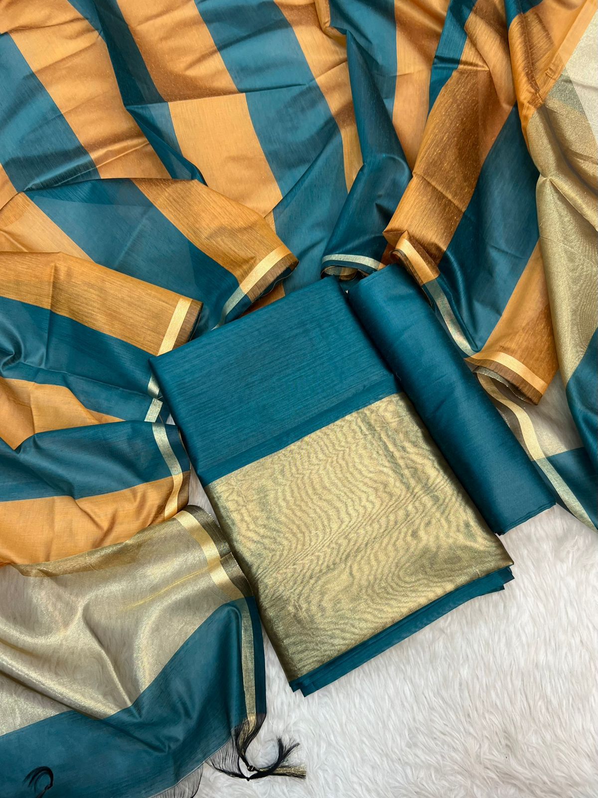 BANARASI COTTON WITH TISSUE BORDER SUITS COLLECTION