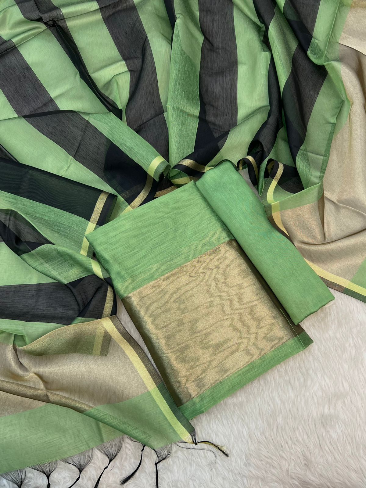 BANARASI COTTON WITH TISSUE BORDER SUITS COLLECTION