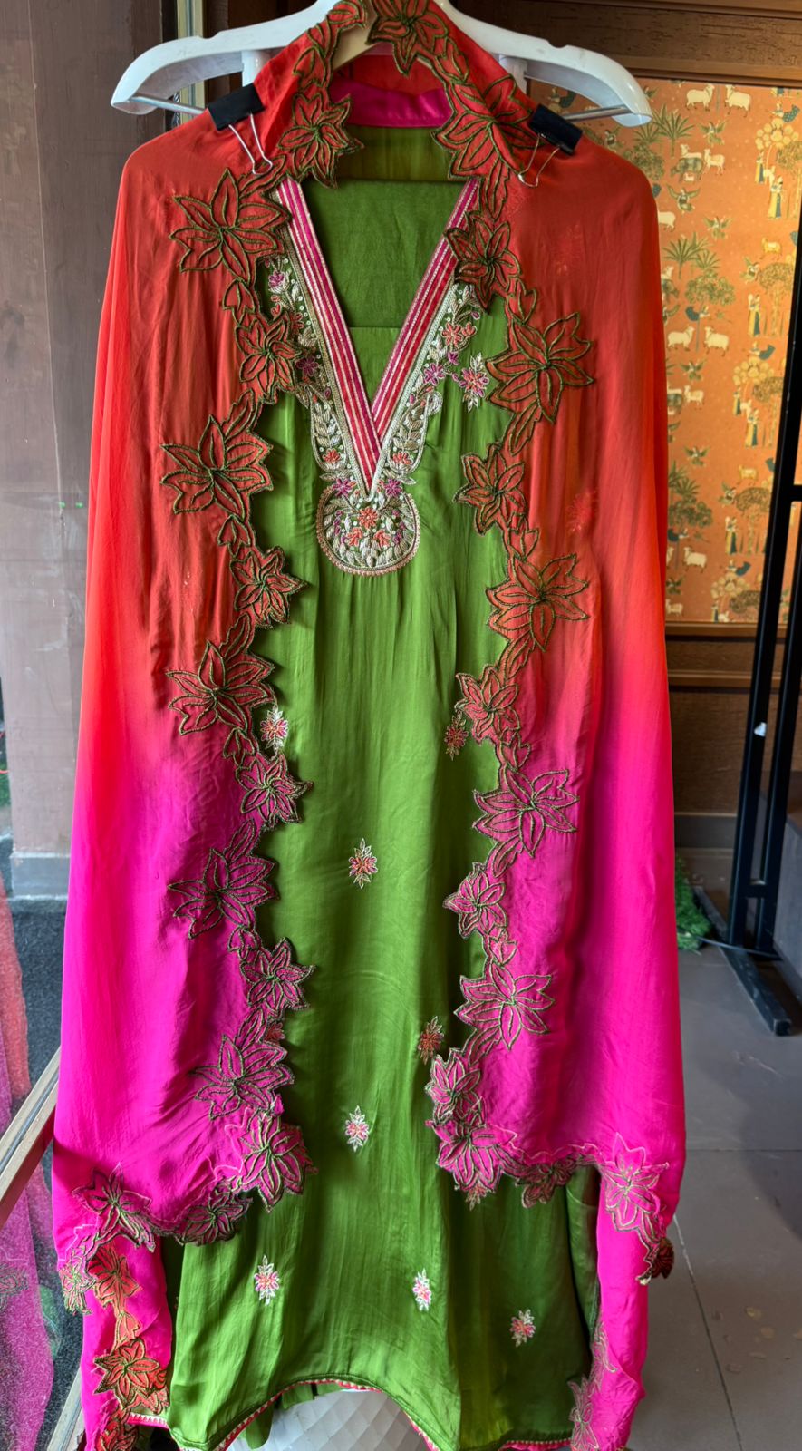 Pure soft satin silk unstitched full size shirt