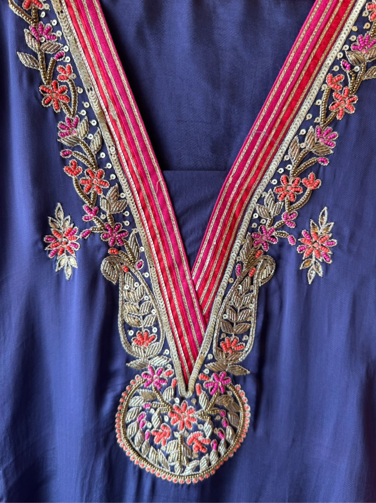 Pure soft satin silk unstitched full size shirt