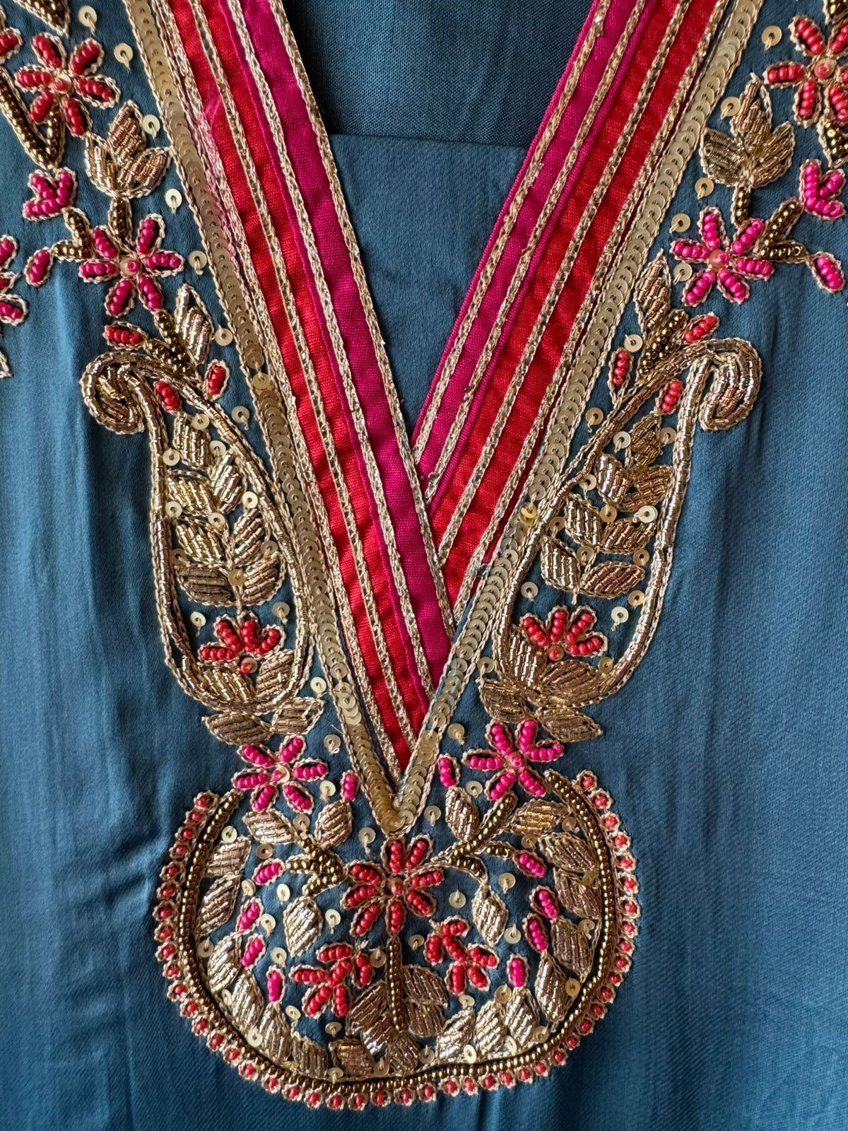 Pure soft satin silk unstitched full size shirt