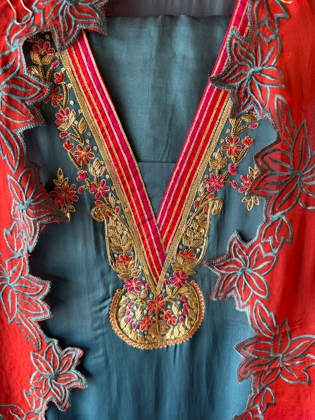 Pure soft satin silk unstitched full size shirt